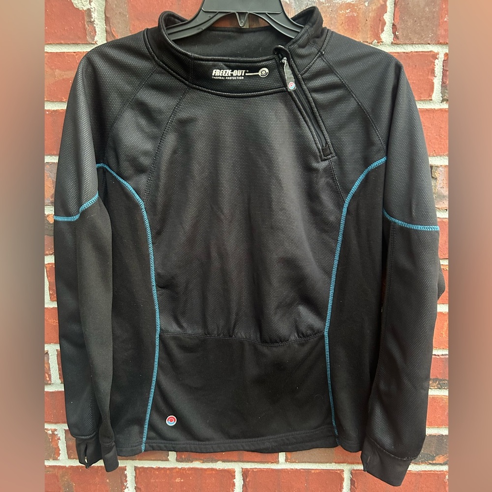 Freeze Out Thermal Protection Black XL Motorcycle 1/4 Zip Pullover Shirt G2